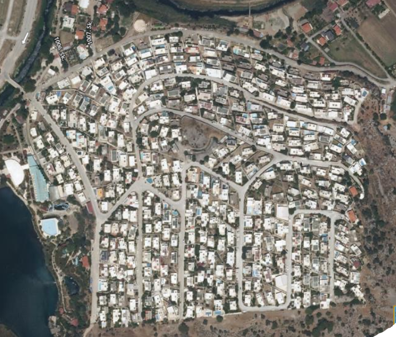 Спутниковый снимок курортного поселка Инчебель, Даламан.